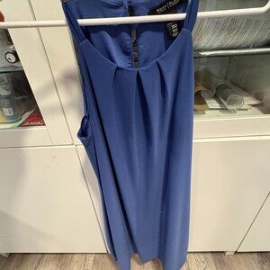 White house Black Market dress, blue, halter neck, small, silver details